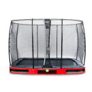 EXIT Elegant Inground-Trampolin 214x366cm mit Economy Sicherheitsnetz - rot