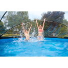 EXIT Black Leather Pool ø360x122cm mit Sandfilterpumpe und Abdeckung - schwarz