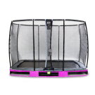 EXIT Elegant Premium Inground-Trampolin 214x366cm mit Deluxe Sicherheitsnetz - lila