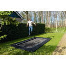 EXIT Dynamic ebenerdiges Trampolin 275x458cm mit Freezone Sicherheitsplatten - schwarz