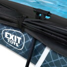 EXIT Stone Pool 220x150x65cm mit Filterpumpe und Sonnensegel - grau