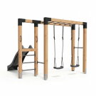 EXIT Linea Robust 110 Monkeybar mit Doppelschaukel und Rutsche