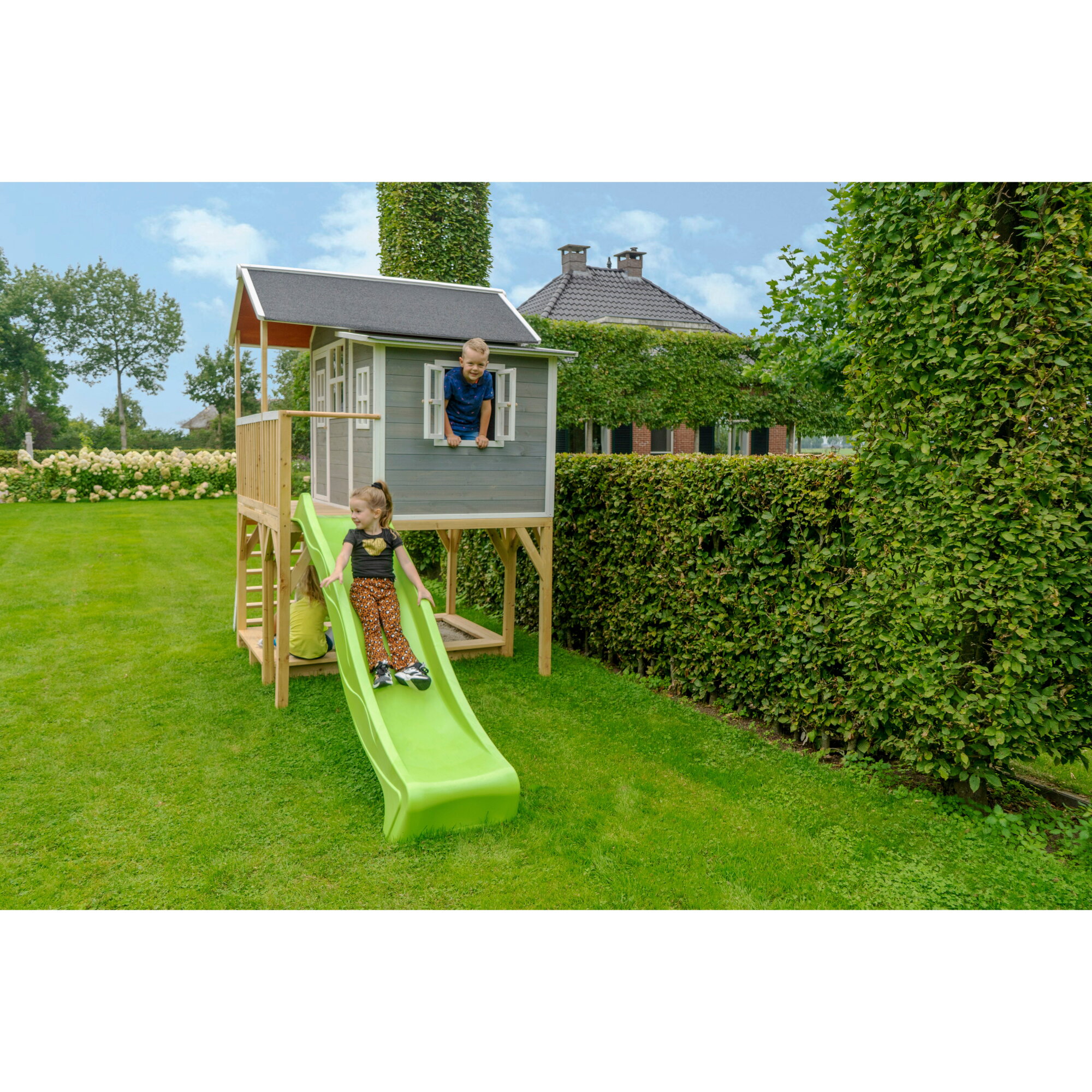 EXIT Loft 750 Holzspielhaus - grau | EXIT Toys