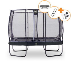 EXIT Elegant Premium Trampolin Komplettset 214x366cm - schwarz