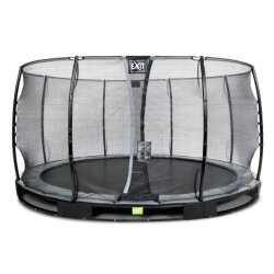 EXIT Elegant Inground-Trampolin ø427cm mit Economy Sicherheitsnetz - schwarz