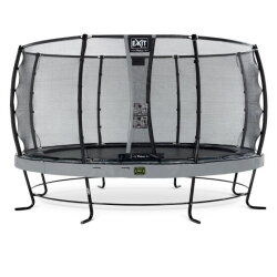 EXIT Elegant Premium Trampolin ø427cm mit Deluxe Sicherheitsnetz - grau