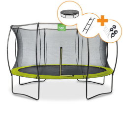 EXIT Silhouette Trampolin ø366cm - grün + gratis Zubehörset