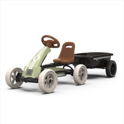 EXIT Foxy Go-Kart mit Anhänger für Kinder grün | ab 2 Jahren