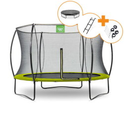 EXIT Silhouette Trampolin ø305cm - grün + gratis Zubehörset
