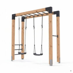 EXIT Linea Robust 110 Holz-Monkeybar mit Doppelschaukel