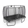 EXIT Elegant Premium Trampolin 244x427cm mit Deluxe Sicherheitsnetz - grau