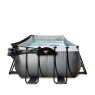 EXIT Black Leather Pool 400x200x122cm mit Sandfilterpumpe und Abdeckung und Wärmepumpe - schwarz