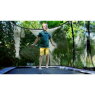 EXIT Elegant Premium Trampolin 244x427cm mit Deluxe Sicherheitsnetz - grau