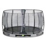 EXIT Elegant Inground-Trampolin ø427cm mit Economy Sicherheitsnetz - grau