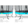 EXIT Elegant Trampolin ø366cm mit Economy Sicherheitsnetz - blau