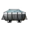 EXIT Black Leather Pool 540x250x100cm mit Sandfilterpumpe - schwarz