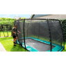 EXIT Supreme ebenerdiges Trampolin 214x366cm mit Sicherheitsnetz - schwarz