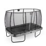 EXIT Elegant Premium Trampolin 214x366cm mit Deluxe Sicherheitsnetz - grau