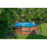 EXIT Wood Pool ø450x122cm mit Sandfilterpumpe - braun
