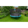 EXIT Elegant Premium Trampolin ø427cm mit Deluxe Sicherheitsnetz - blau