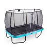 EXIT Elegant Premium Trampolin 244x427cm mit Deluxe Sicherheitsnetz - blau