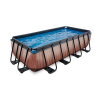 EXIT Pool Wood 400x200cm ohne Filterpumpe und Leiter - braun