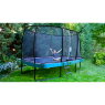 EXIT Elegant Premium Trampolin 244x427cm mit Deluxe Sicherheitsnetz - grau